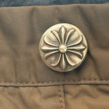 Chrome Hearts Leather Double Knee Carpenter Nylon Pants Brown