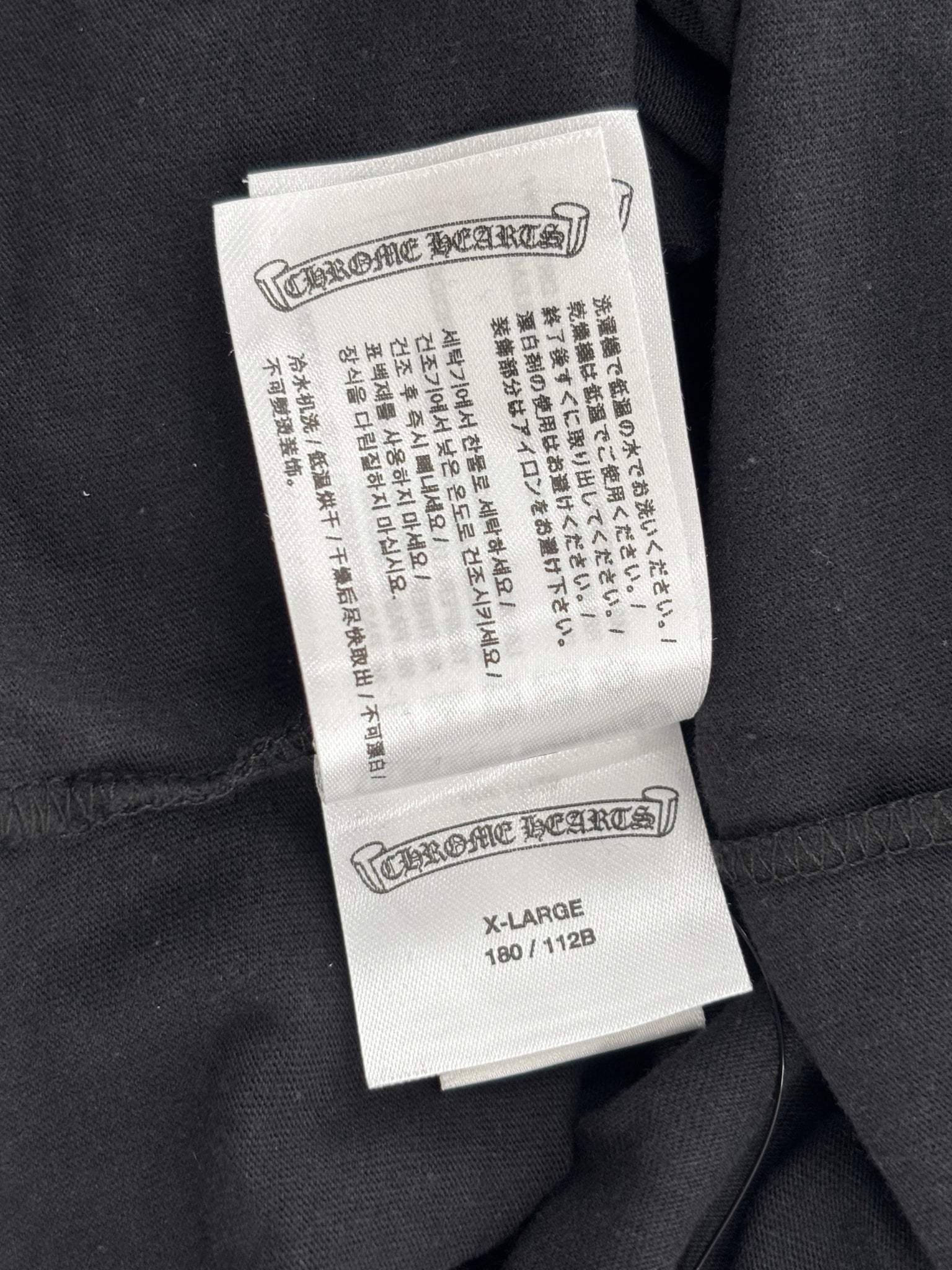Chrome Hearts Neck Logo Pocket Long-Sleeve Tee 'Black/White'