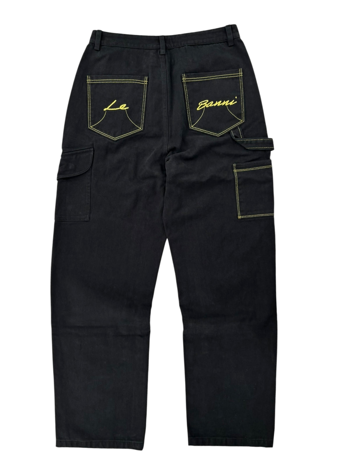 Le Banni Double Knees Black Pants