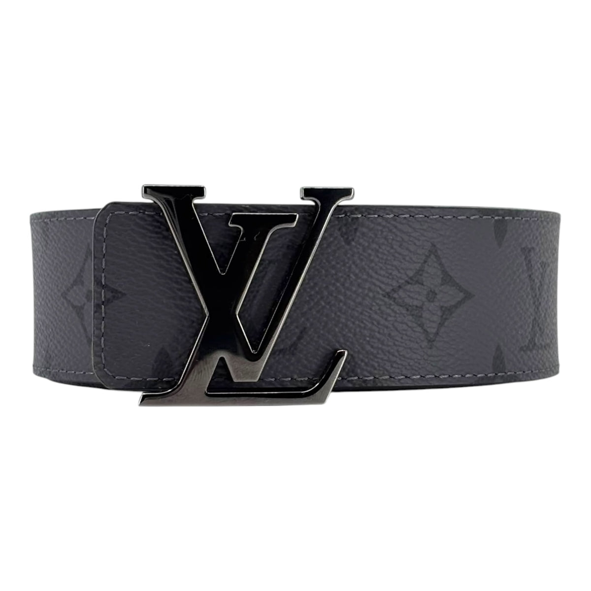 Louis Vuitton Monogram Belt Grey Black