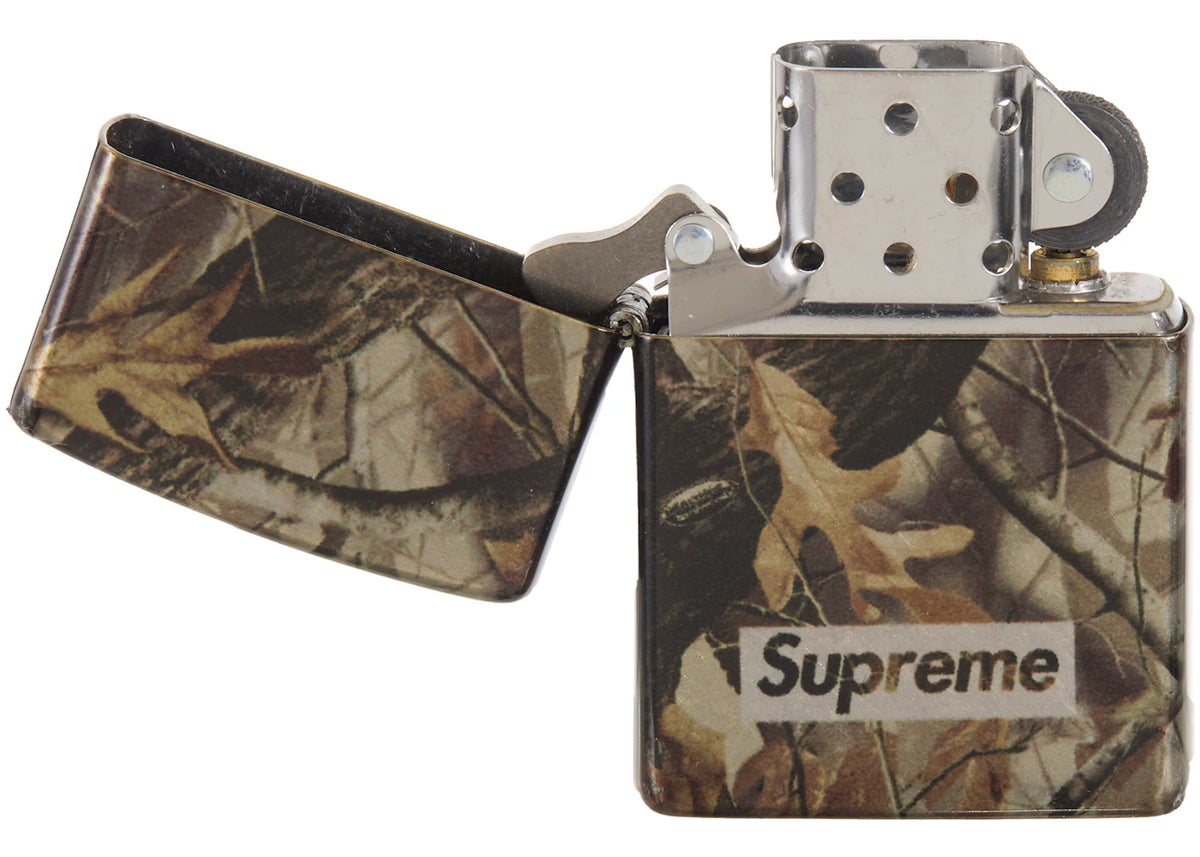 Supreme Camo Logo Zippo Realtree Hardwoods Camo