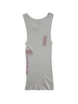 Chrome Hearts T Bar Rib Tank Top White/Pink