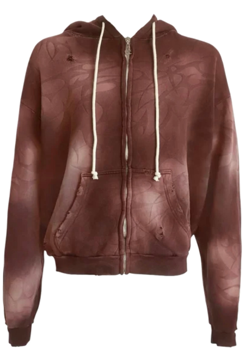 Hellstar Tribal Zip-Up Hoodie Brown