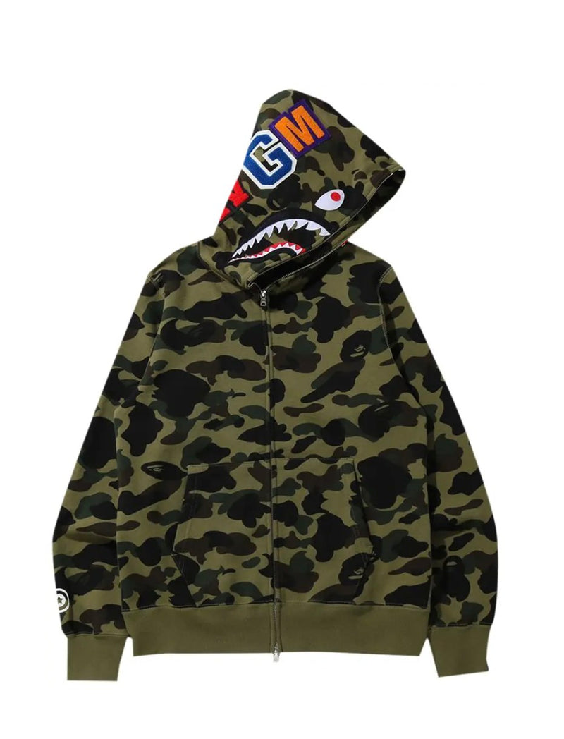 BAPE Shark Full Zip Hoodie Camo