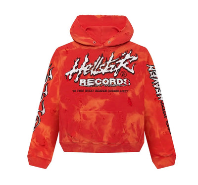 Hellstar Records Pullover Hoodie Red