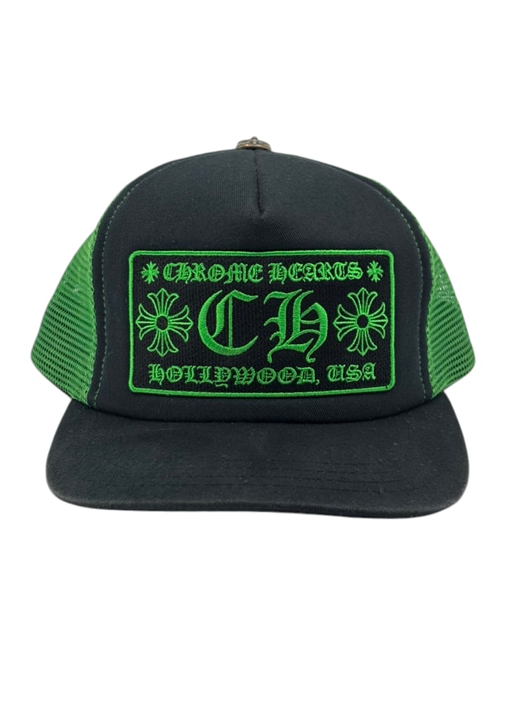 Chrome Hearts Hollywood Trucker Hat Slime Green