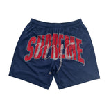 Supreme Rhinestone Mesh Short Navy