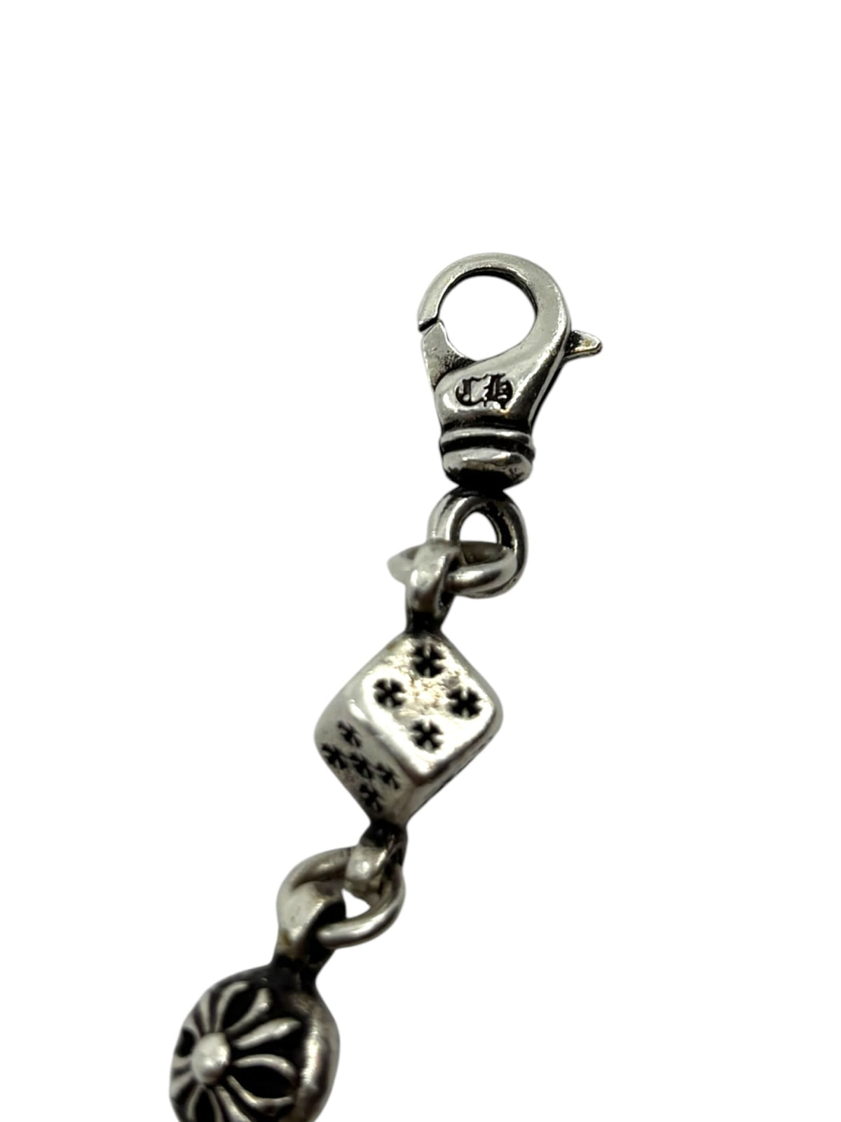 Chrome Hearts Dice and Plus Ball Bracelet Silver