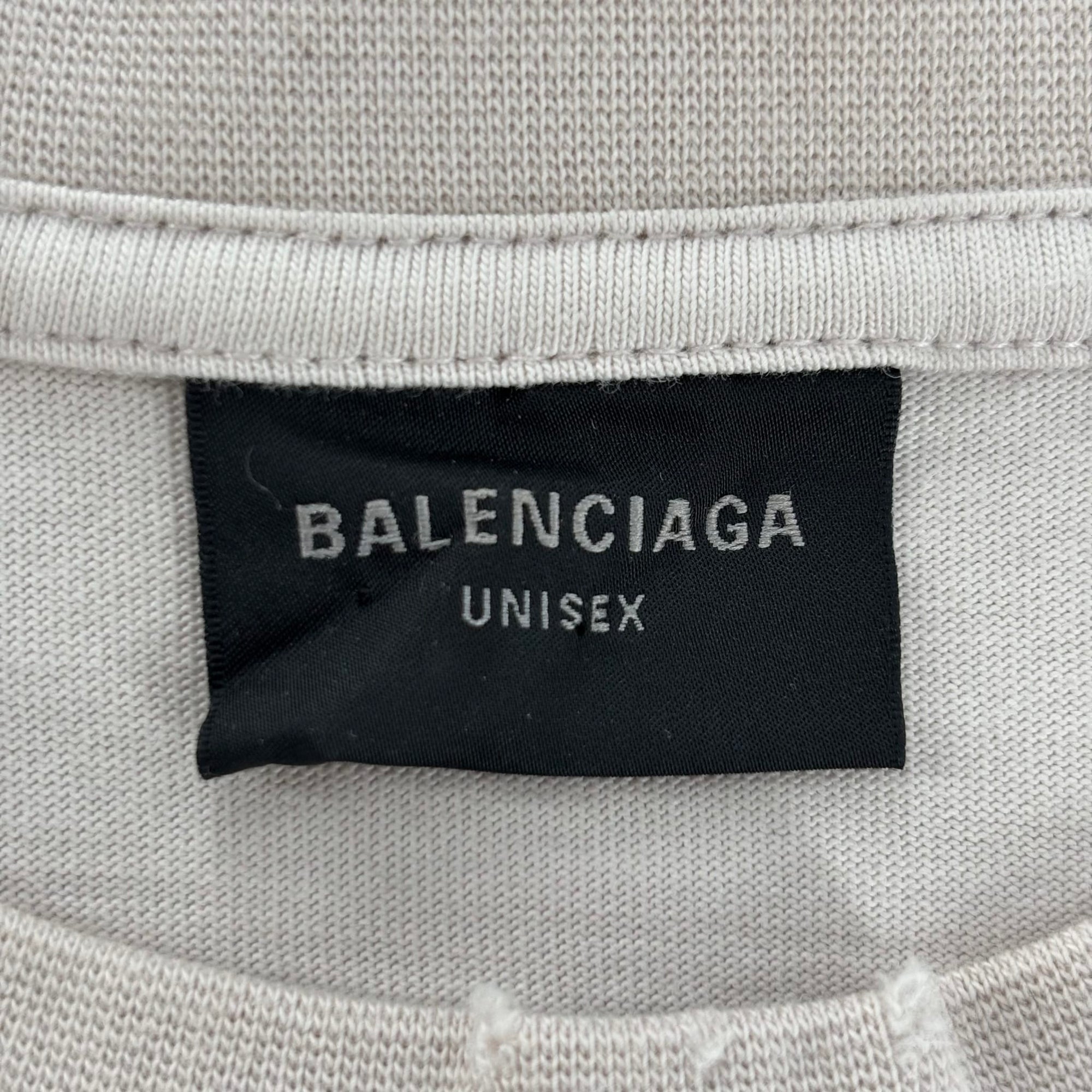 Balenciaga Tape Logo Shirt White