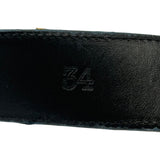 Chrome Hearts Blue Leather Belt Strap (With Rhodium Hardware)