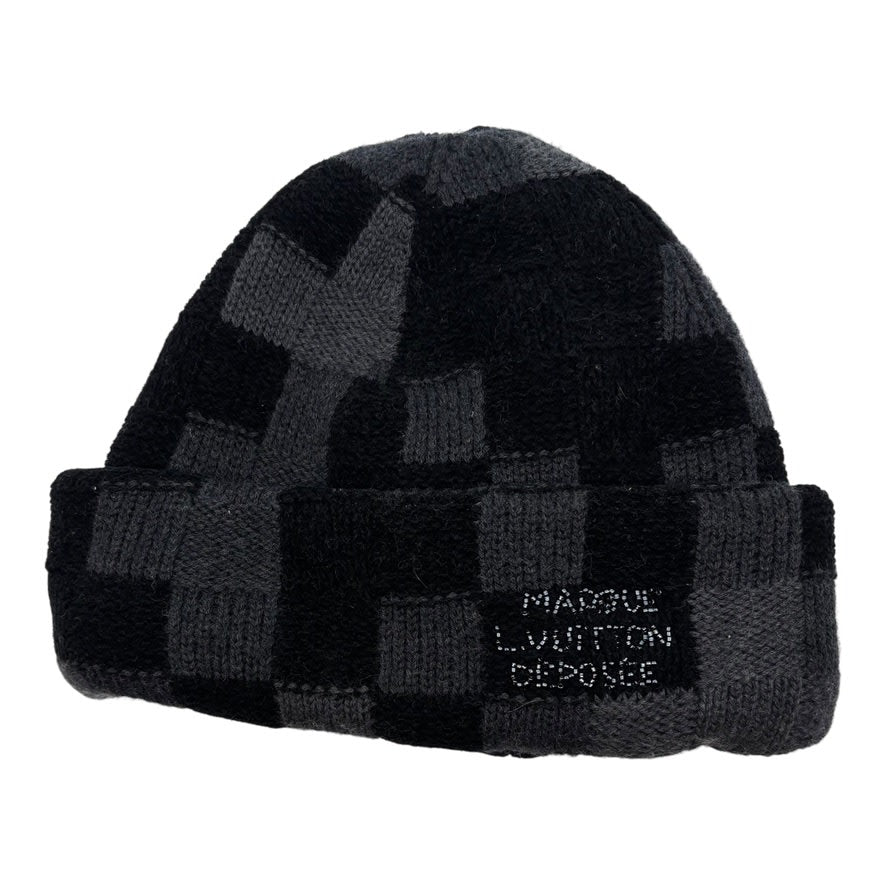 Louis Vuitton LV Crush Damoflage Beanie Black Damoflage