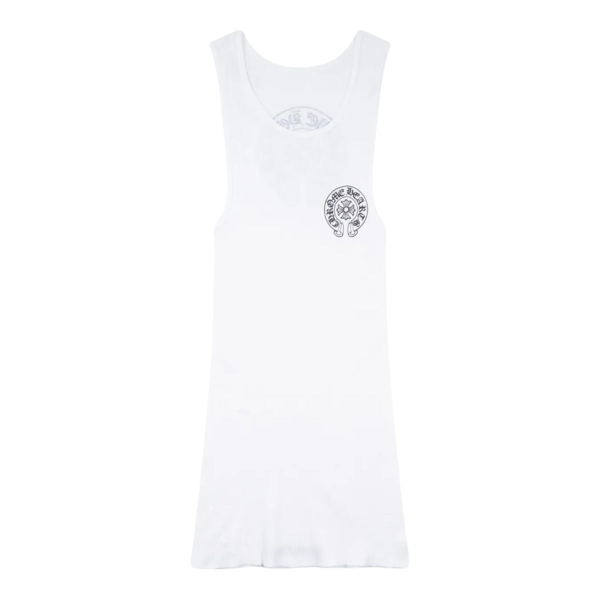 Chrome Hearts Horseshoe Ribbed Tank Top White