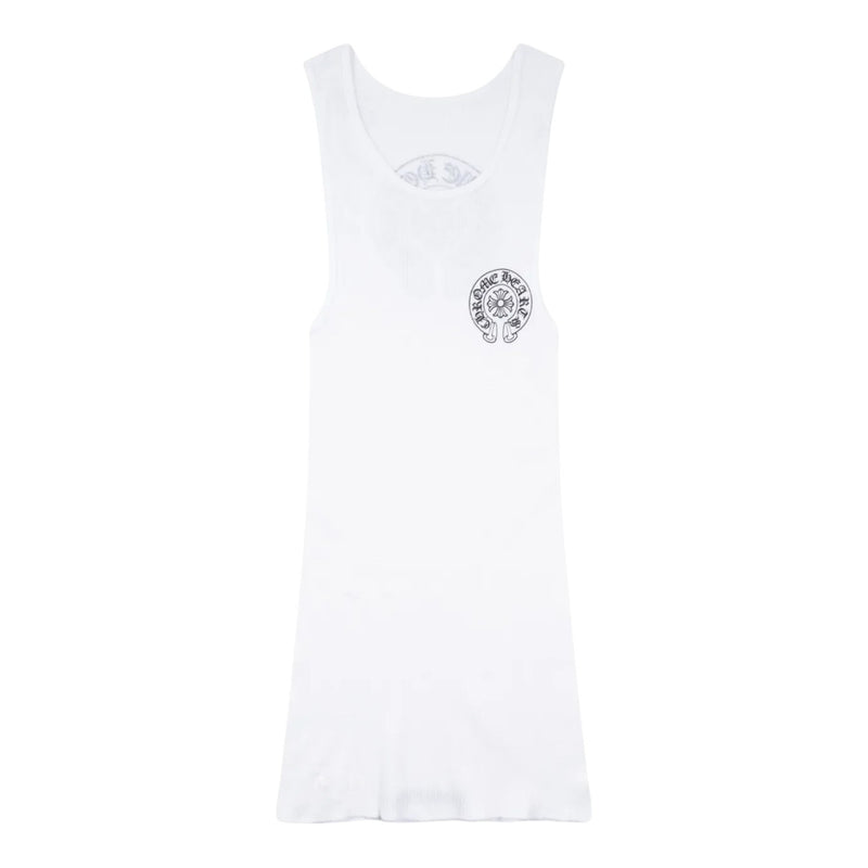 Chrome Hearts Horseshoe Ribbed Tank Top White
