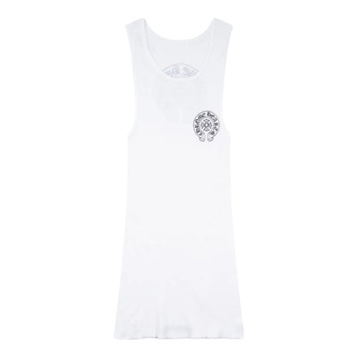 Chrome Hearts Horseshoe Ribbed Tank Top White