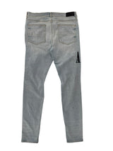 Amiri Embroidered Logo Distressed Jeans Lightwash