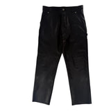 Chrome Hearts Fleur Knee Leather Carpenter Pants Black