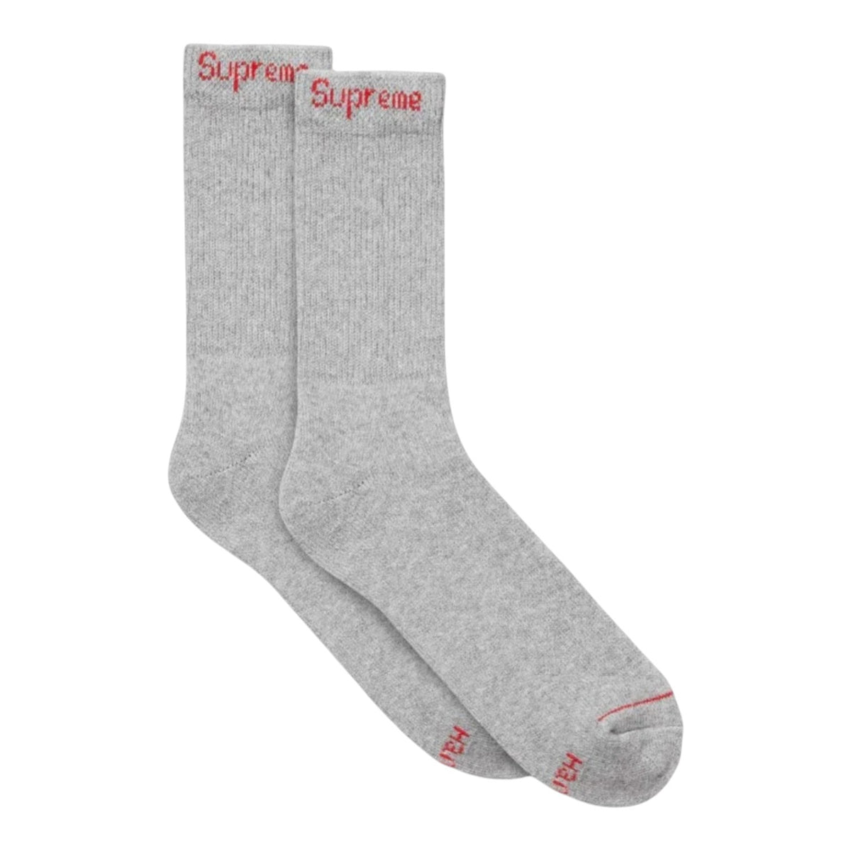 Supreme Hanes Crew Single Sock Pair Grey