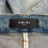 Amiri Logo Patch Ribbed Denim Brown
