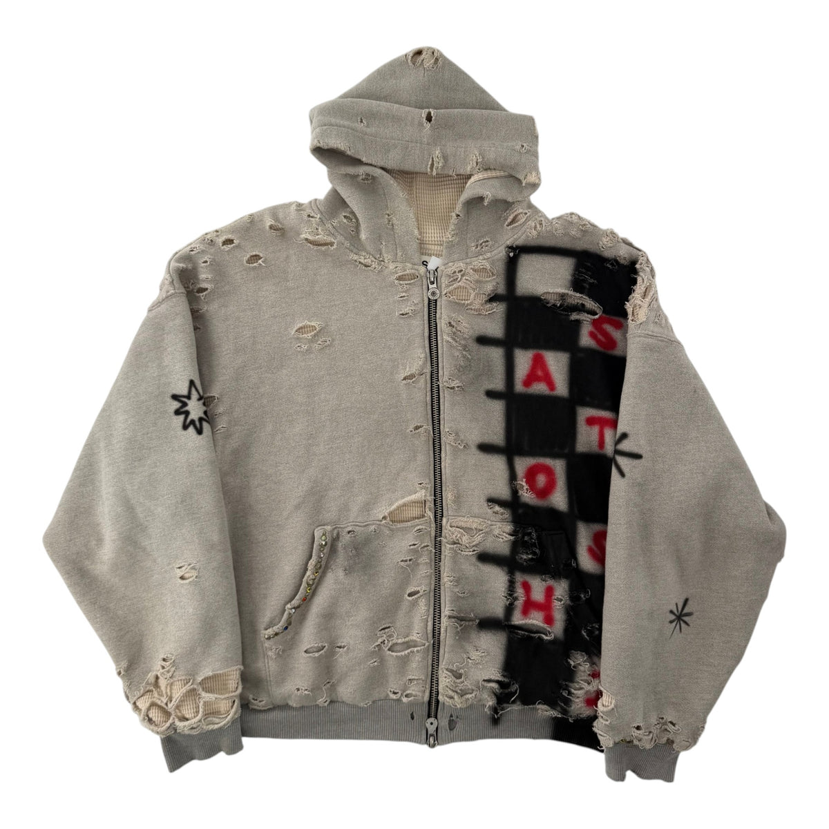 Satoshi Get What I Want Zip Up Heather Grey