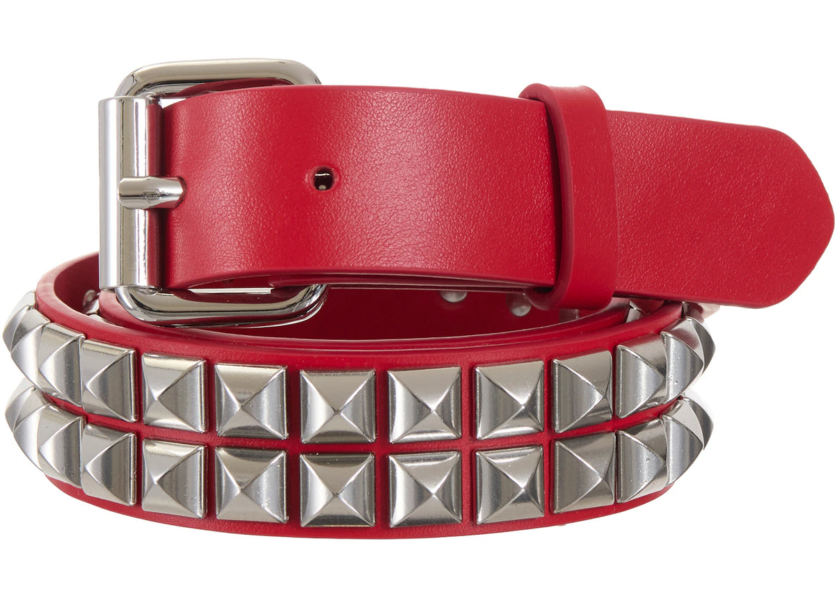 Supreme Studded Leather Belt (SS26) Red