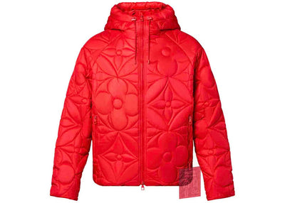 Louis Vuitton LVSE Flower Quilted Hoodie Jacket Red