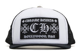 Chrome Hearts CH Hollywood Trucker Hat Black/White