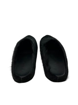 Marni Long Hair Calfskin Fussbett Sabot Mule Black
