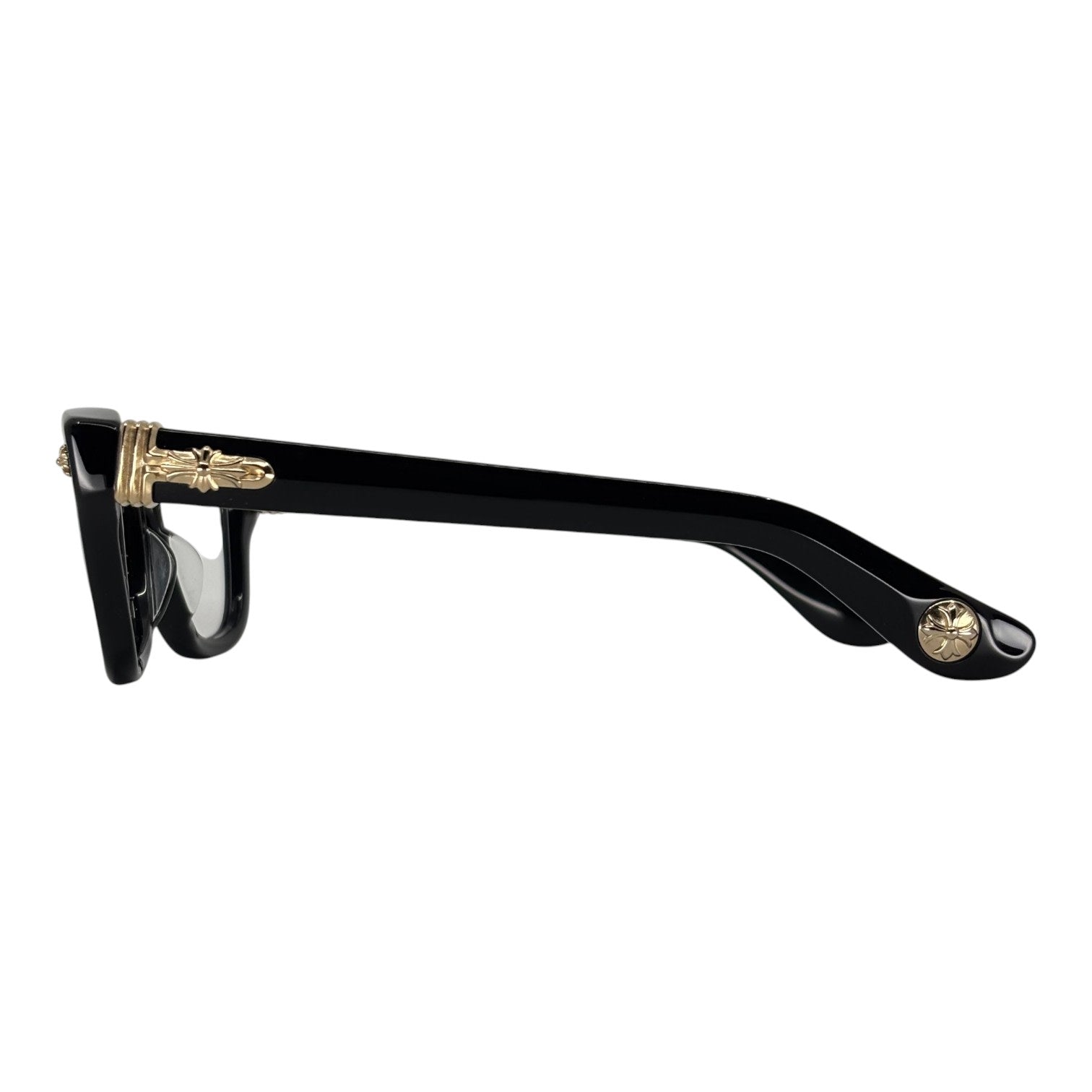 Chrome Hearts Trititsagain Glasses Black Gold