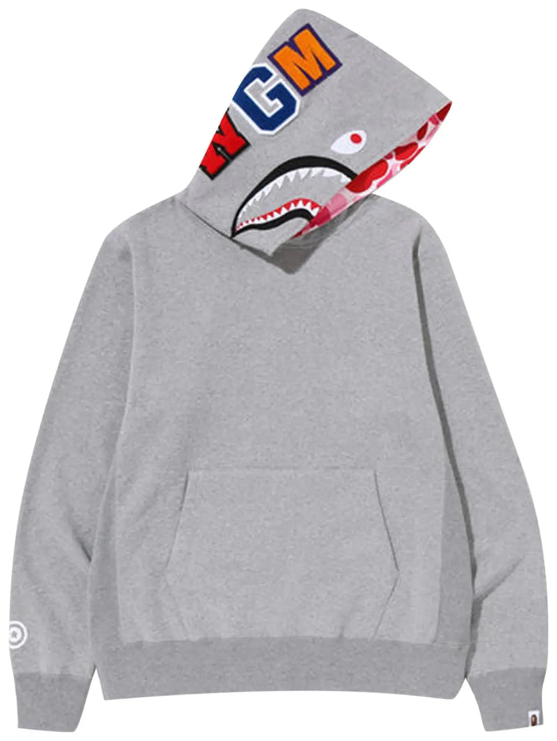 Bape Shark Pullover Hoodie Grey