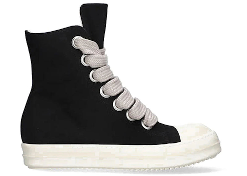 Rick Owens DRKSHDW Temple Jumbo Lace High Sneakers Black Milk