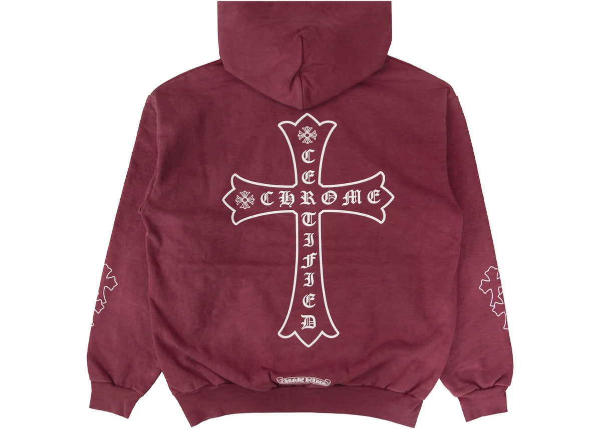 Chrome Hearts x Drake Certified Chrome Hand Dyed Hoodie Red