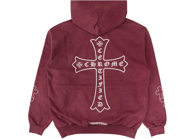 Chrome Hearts x Drake Certified Chrome Hand Dyed Hoodie Red