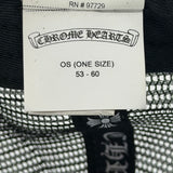 Chrome Hearts Cemetary Cross Leather Stitched Trucker Hat Black