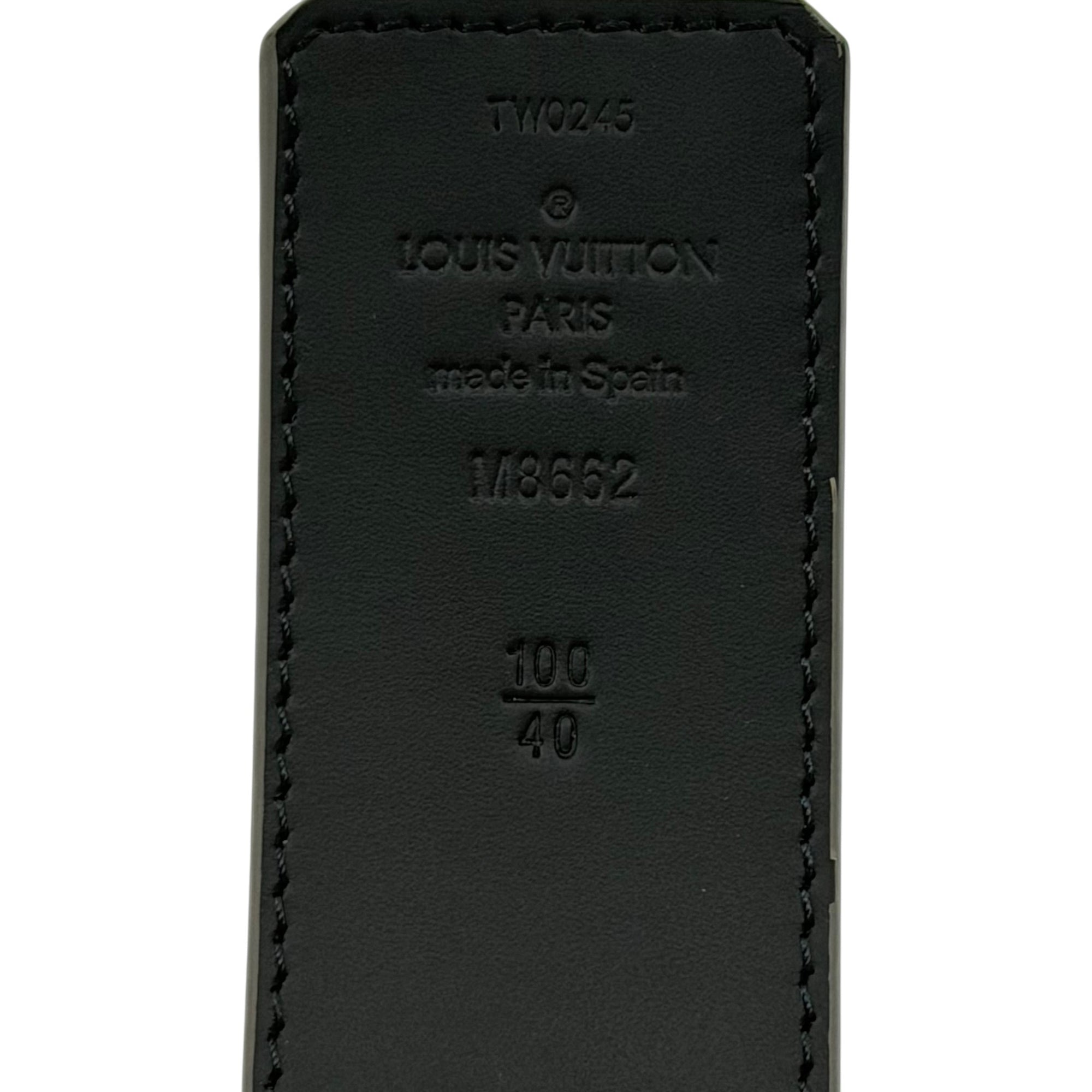 Louis Vuitton Embossed Belt Grey