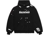 Balenciaga Caps Destroyed Hoodie Black/White