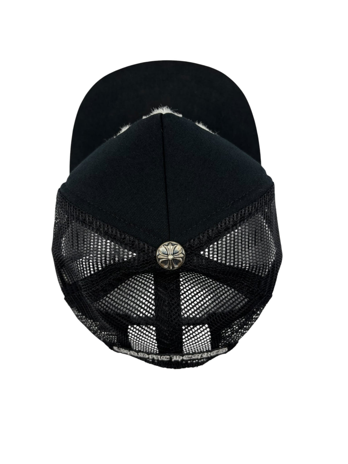 Chrome Hearts Pony Hair Cemetery Cross Patch Trucker Hat