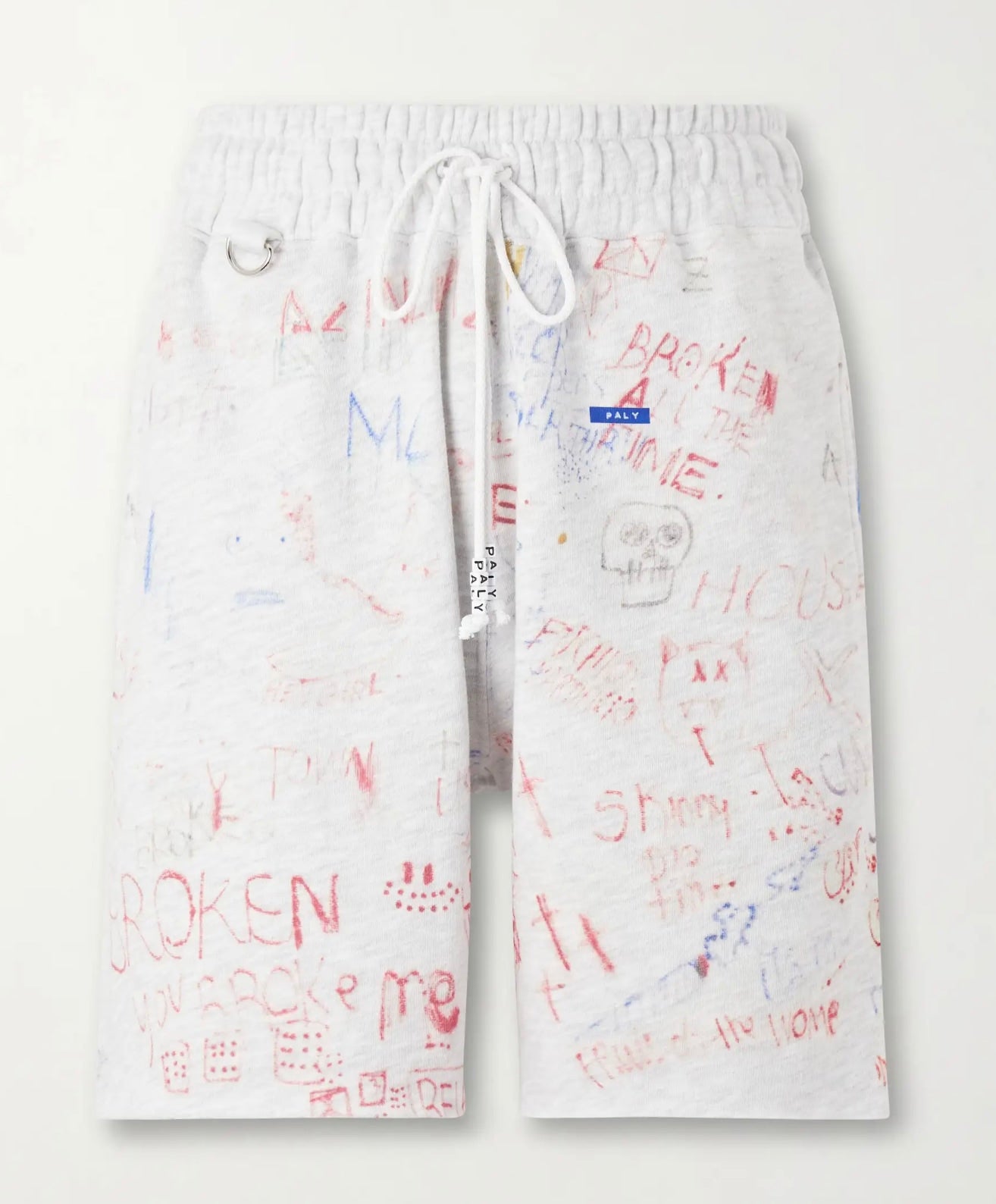 Paly Joshua Tree Printed Cotton Shorts White