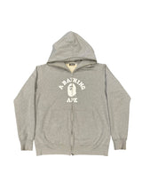 BAPE College Full Zip Hoodie Grey