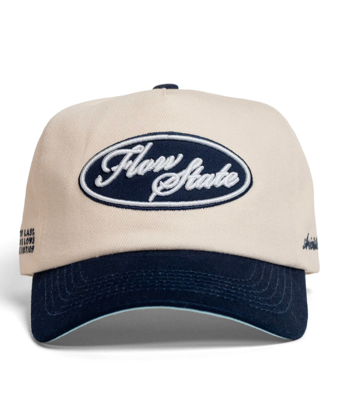 Arriviste Flow State Snapback Cream Navy Blue