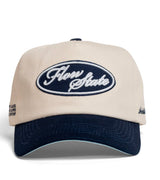 Arriviste Flow State Snapback Cream Navy Blue