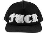 Chrome Hearts F*CK Letter Patch Trucker Cap Black/White