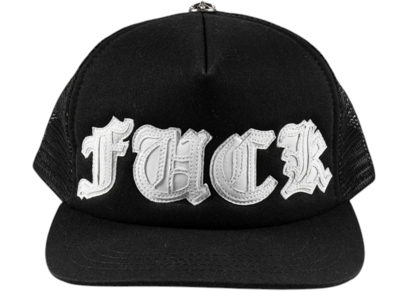 Chrome Hearts F*CK Letter Patch Trucker Cap Black/White