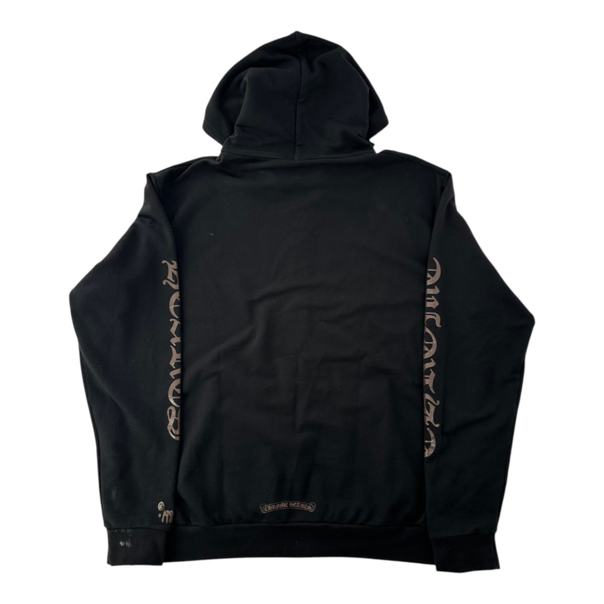 Chrome Hearts Glitter 1988 Vertical Logo Zip-Up Hoodie Black