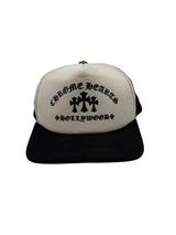 Chrome Hearts Hollywood Cross "King Taco" Trucker Cap Black/White