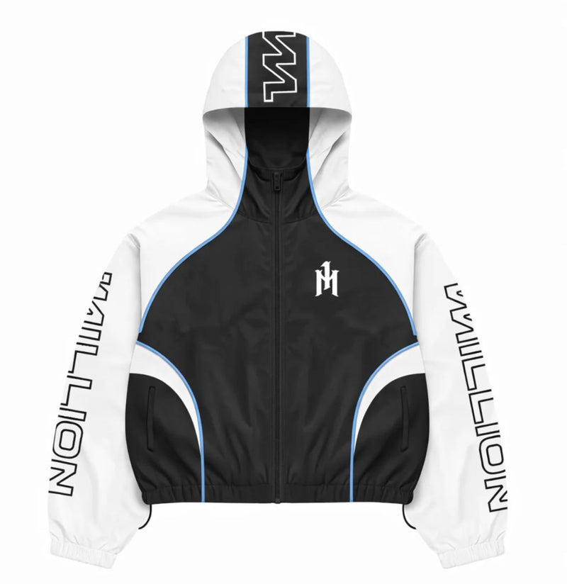 One Million Stone Presence Blue & White Windbreaker set