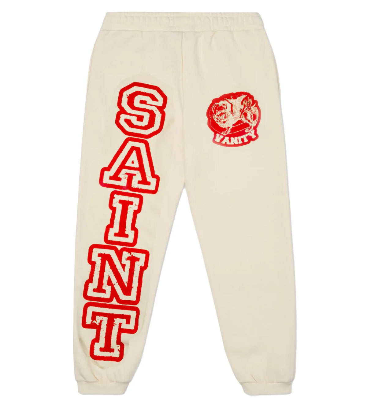 Saint Vanity Varsity Cream Sweatpants