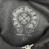 Chrome Hearts Glitter 1988 Vertical Logo Zip-Up Hoodie Black