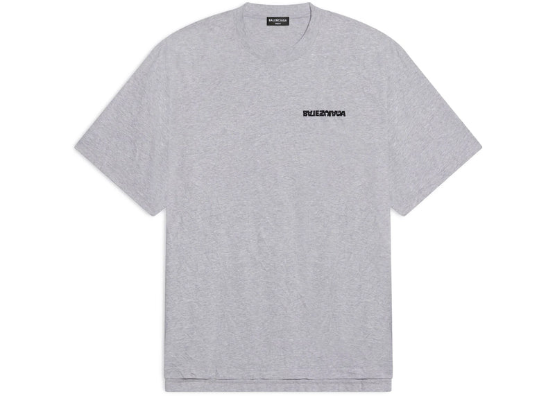 Balenciaga Turn Slit Tee Grey