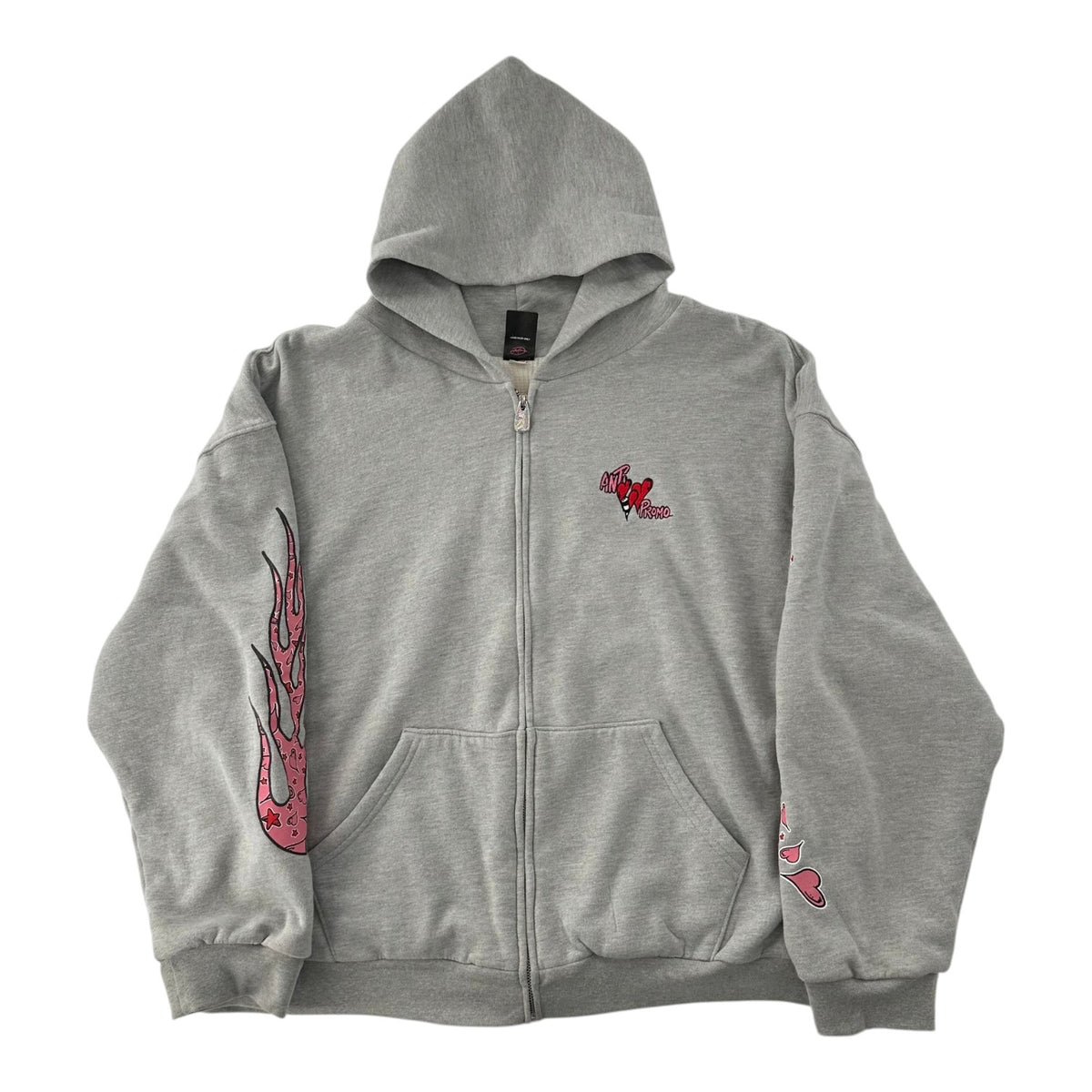 Matty Boy Anti Promo Sadistic Thermal-Lined Zip-Up Hoodie Grey