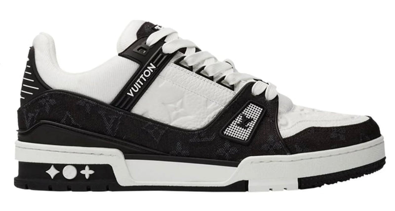Louis Vuitton Monogram Denim Trainer Black White